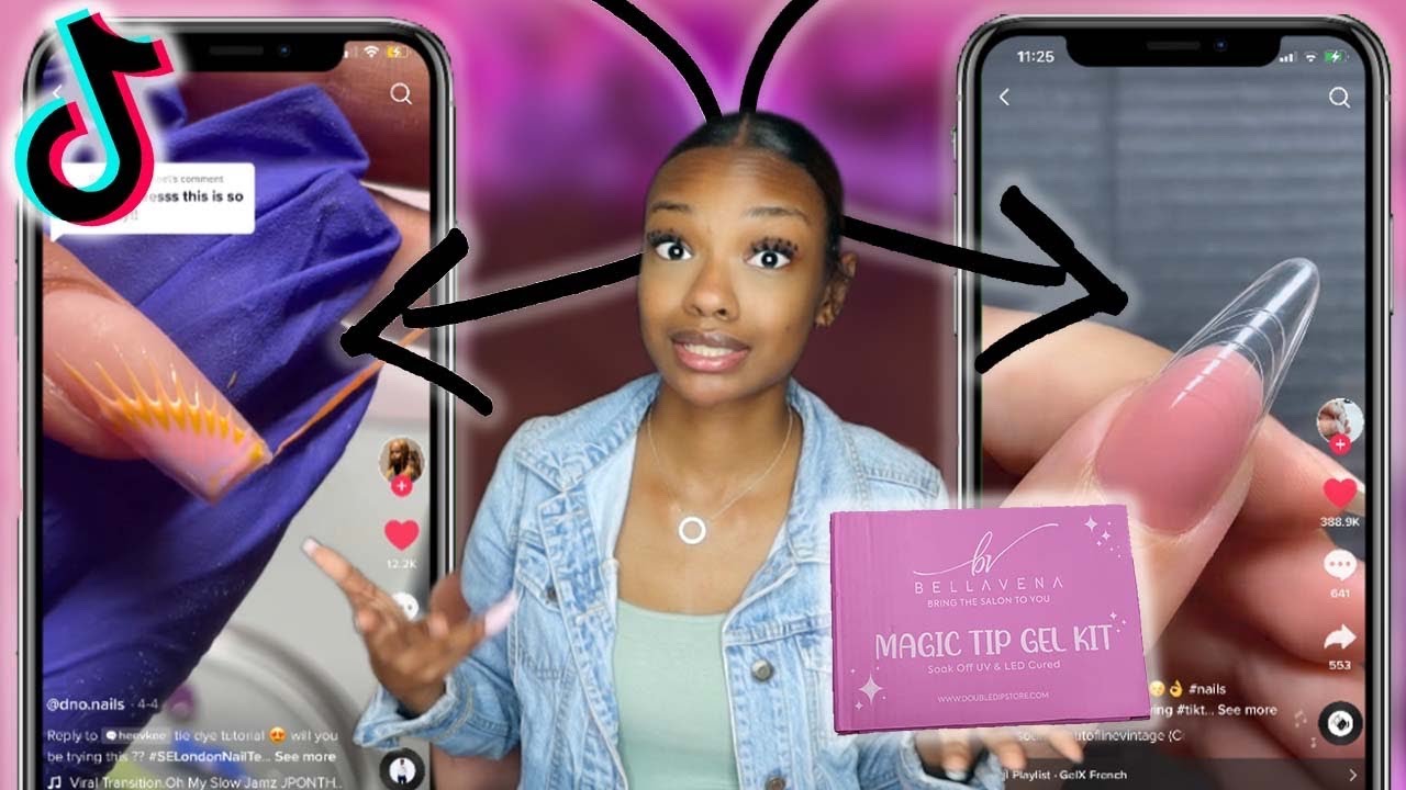 Trying TikTok nail trends 2022! | Double Dip unboxing - YouTube
