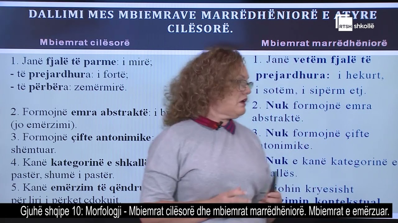 Morfologji. Mbiemrat cilësorë dhe mbiemrat marrëdhëniorë | Gjuhë shqipe 10