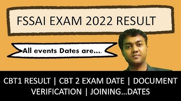 FSSAI EXAM 2022 RESULT DATE || Nishant eAcademy