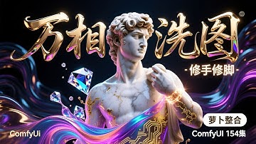 ComfyUI 教程 153集 万相洗图，高清修复，修手，修脚，WAN，KONTEXT整合包，流程，网盘，免费，下载。
