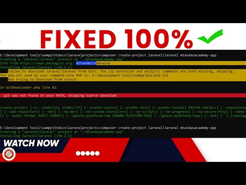 Failed to download laravel/laravel from dist The zip extension and unzip/7z commands Laravel 10