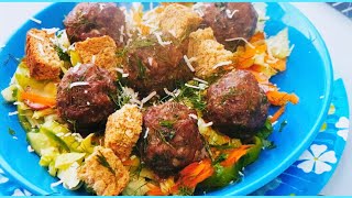 سلطة الكفتة الشهية الصحية في 5 دقائق healthy meat salad in 5 minuts by yum yum healthy