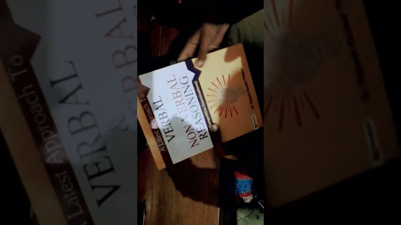 reasoning verbal and non verbal book unboxing please like and subscriber my channel 🥰🥰☺