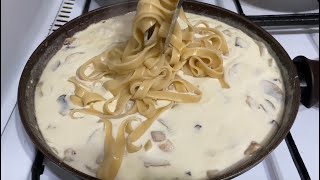 Готовлю эту пасту с удовольствием Паста феттучини Альфредо с курицей | Pasta fettuccine Alfredo