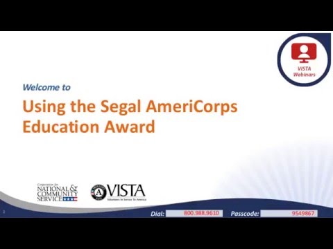 Using Segal AmeriCorps Education Award