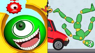 🌈😂 We Beat 3 Player Games Hungry Balls 🆚 Ragdoll Break 💔 2048 gameplay live #hungryballs