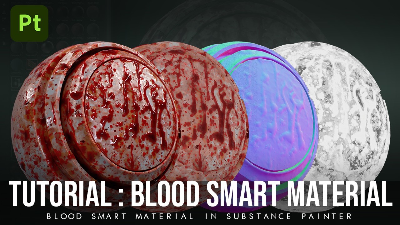 HOW to Create a Blood Smart Material | SUBSTANCE PAINTER - YouTube