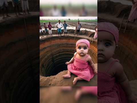 newborn baby falls into huge deep hole takeout by brave rescue team #humanity #boy #kidsvideo #kids