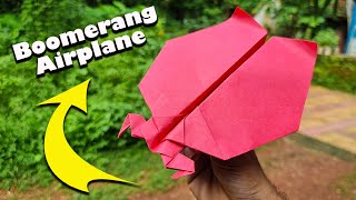 Returnable Paper Plane Boomerang [Origami] Latest ! Paper Airplanes