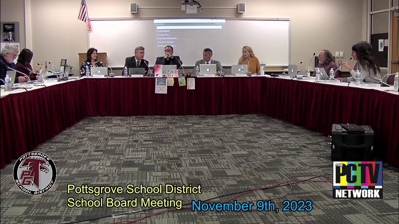 Pottsgrove School Board Meeting November 9th, 2023 YouTube