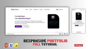 How to Make a Responsive Modern Portfolio Website | Html CSS JS Beginners To Advanced Full Tutorial