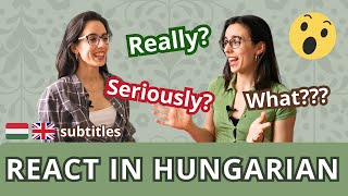 Hungarian REACTIONS When You're Surprised - Slow Hungarian Dialogues With Subtitles