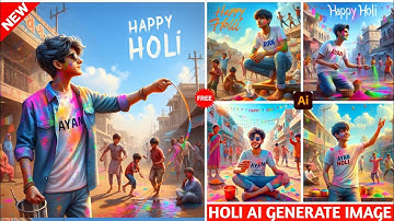 Create Viral Holi Al Name Images | Happy Holi Prompts | Bing Image creator tutorial FREE | Bing Al