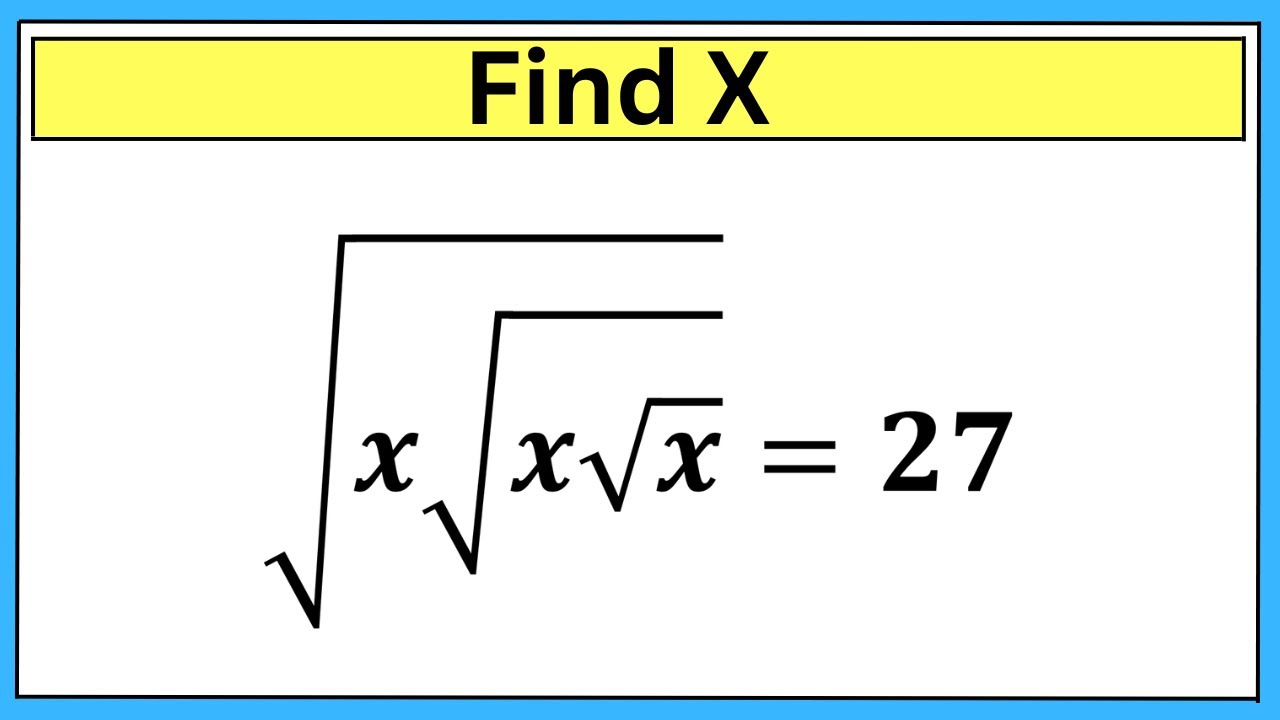 Japanse Math Square Root Japanese | A Nice Square Root Algebra Problem | Math Olympiad - YouTube