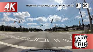 Backroads through Southern Georgia: US 84 & 301, Hinesville, Ludowici, Jesup, Folkston in 4K Content