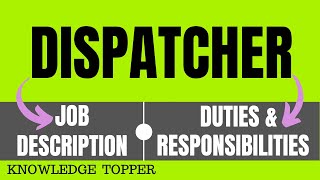 Dispatcher Job Description | Dispatcher Job Duties and Responsibilities