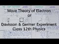 Wave Theory of Electron or Davisson & Germer Experiment, Unit 7, Dual Nature of Matter & Radiations