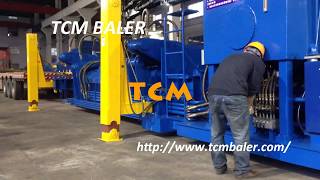 TCM-CB5000 Full automatic scrap metal movable waste car baler machine