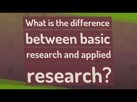 What is the difference between basic research and applied research?