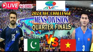 LIVE!  PAKISTAN VS VIETNAM  2024 AVC CHALLENGE CUP MENS DIVISION QUARTER FINALS  LIVE SCOREBOARD