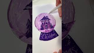 Drawing, Only Using the Color PURPLE | Ohuhu Markers #shorts