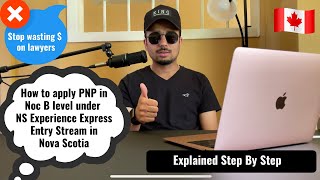 How to Apply PNP in NOC B Level under Nova Scotia Experience Express Entry Stream screenshot 5