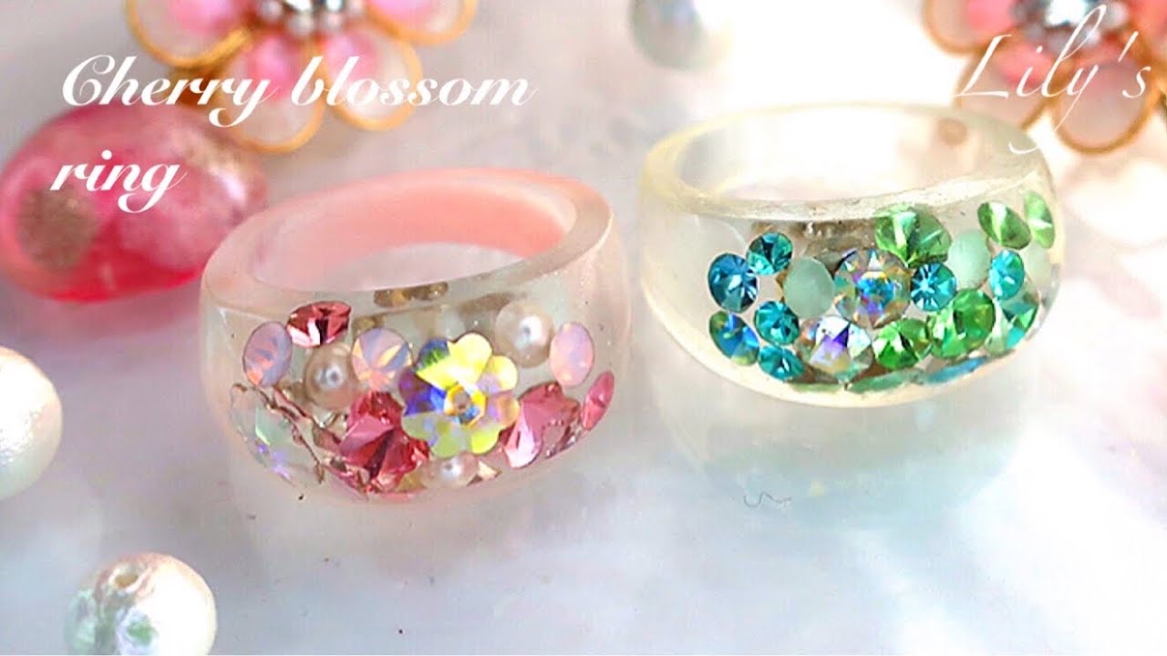 UVレジン】春！桜色のリングの作り方♡/DIY/How to make a Cherry 
