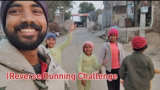 Reverse Running Challenge #funny #challenge #raghuana 