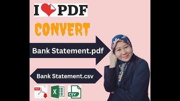 CONVERT PDF bank statement to EXCEL for FREE! "ilovepdf"