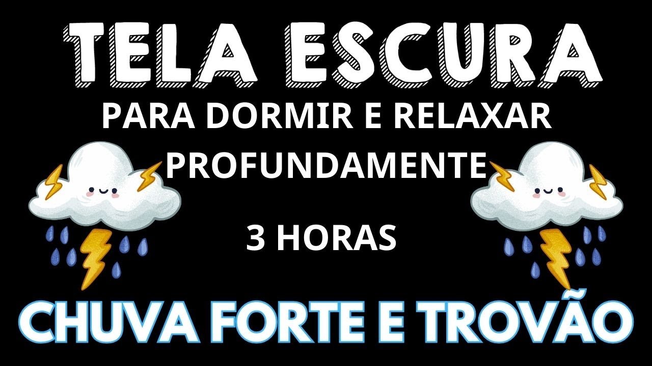 Sons de chuva e trovão para ajudar você a adormecer rapidamente 🌧 Sons relax para dormir TELA PRETA