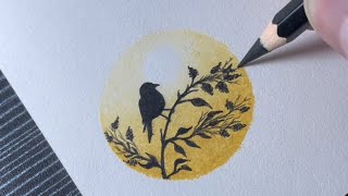 How to draw a Sunset scenery using oil pastel - step by step very easy! screenshot 2