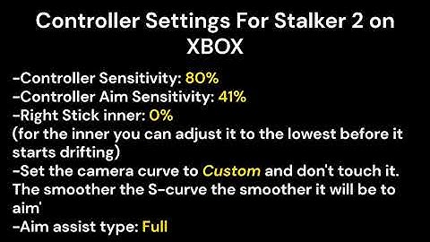 Stalker 2 Controller Settings
