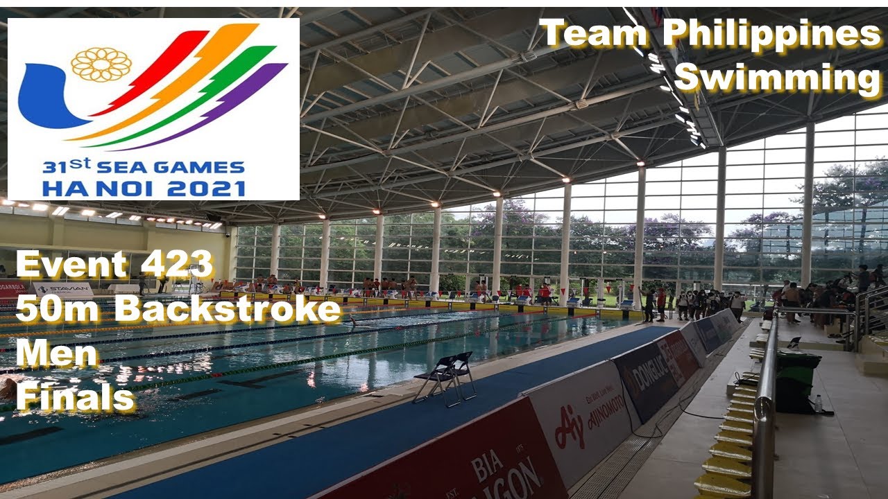 SEA Games 2022 Swimming in Hanoi - Event 423 50m Backstroke Man Finals
