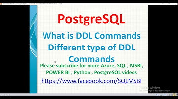 Postgresql Tutorials | DDL Commands in postgresql | postgres create, drop , alter, truncate commands
