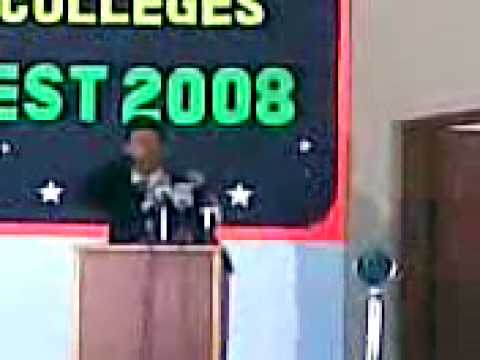 Speech by Mohammad Naveed Zafar at BFC declamation contest 2008-09 at Noshero Feroze