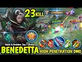 23 kills 100 brutal dmg benedetta new one shot combo is broken  build top 1 global benedetta