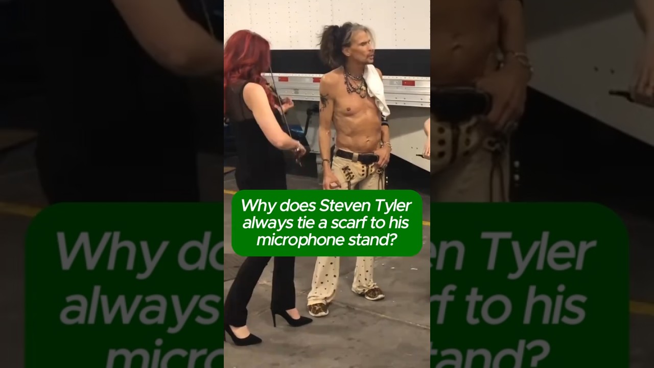 Why does Steven Tyler always tie a scarfto his microphone stand You'll ne...more