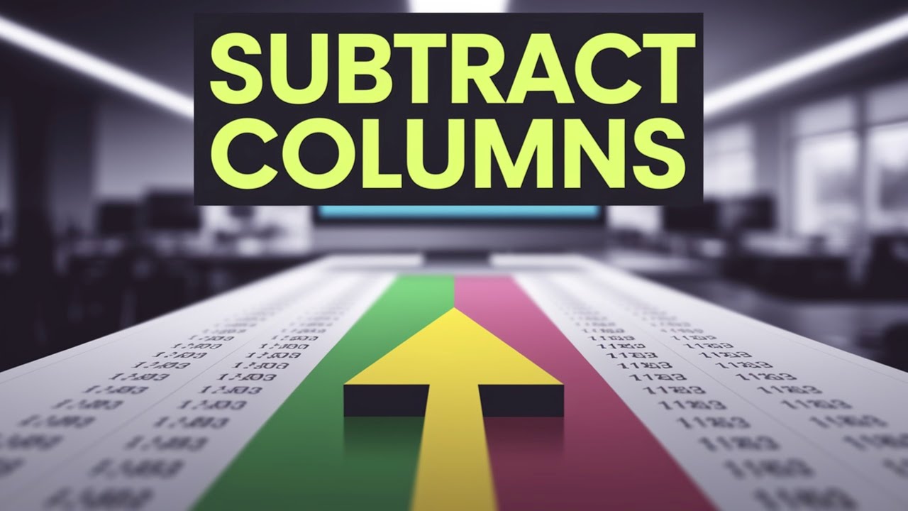 How to subtract in Excel cells, columns - YouTube