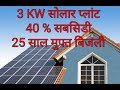 3 KW सोलार प्लांट सिर्फ 83407/- में