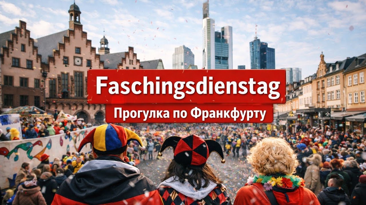 Livestream!!! Faschingsdienstag Frankfurt -  Прогулка по Франкфурту 🎭 🥳 🎉 💃