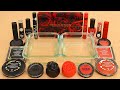 Black vs Red - Mixing Makeup Eyeshadow Into Slime ASMR