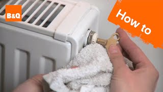 How to bleed a radiator