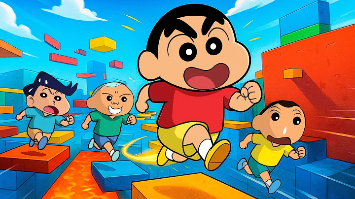 Shinchan VS His Friends In Hardest Parkour Obby 😱🔥 | Shinchan Roblox Funny Game 😂