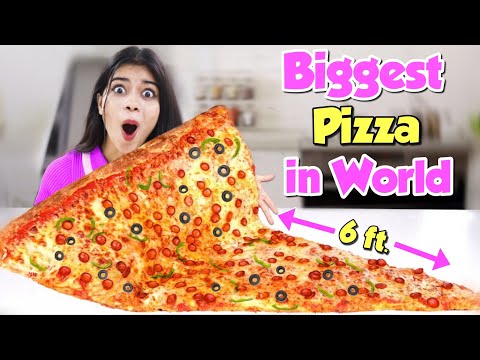 Making the World's Biggest Pizza!?दुनिया का सबसे बड़ा पिज्जा Rs. 10000? *OMG*