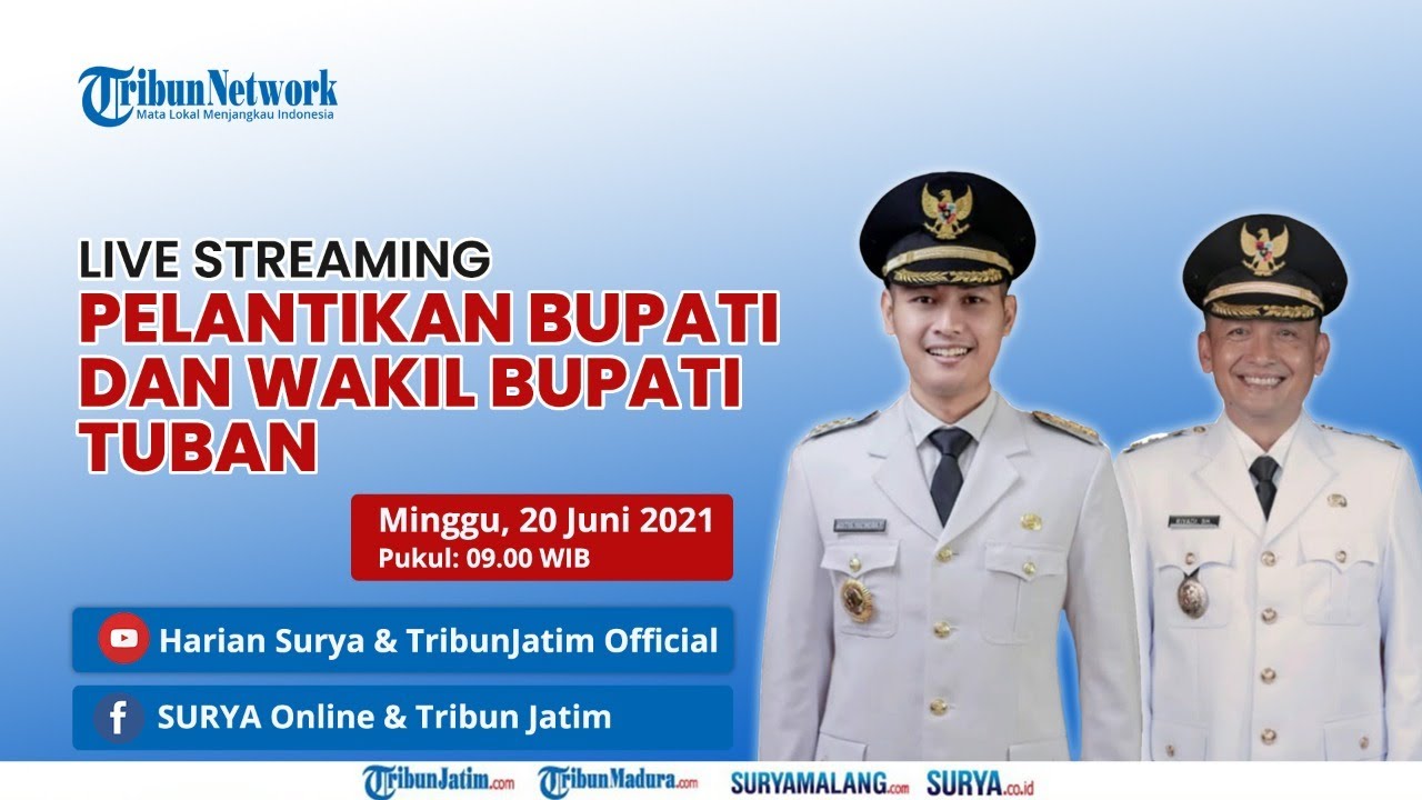 [LIVE REPORT] Pelantikan Bupati dan Wakil Bupati Tuban Aditya Halindra Faridzky-Riyadi