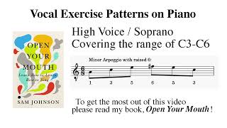 Vocalise: Minor 6th Chord Arpeggio for Soprano | Piano Track | Open Your Mouth Series