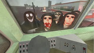 Rosalia Bizcochito Nextbot And Rosalia Sisters On Raining Road