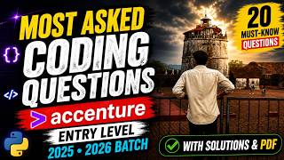 Accenture Custom Software Engineer Most Asked Coding Questions For Entry Level In Mncs