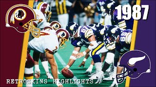 1987: Washington Redskins vs Minnesota Vikings Remastered NFL Highlights