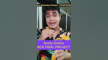 Amity Online BCA Final Year Project #samtechnicalguru #amity #youtubeshorts
